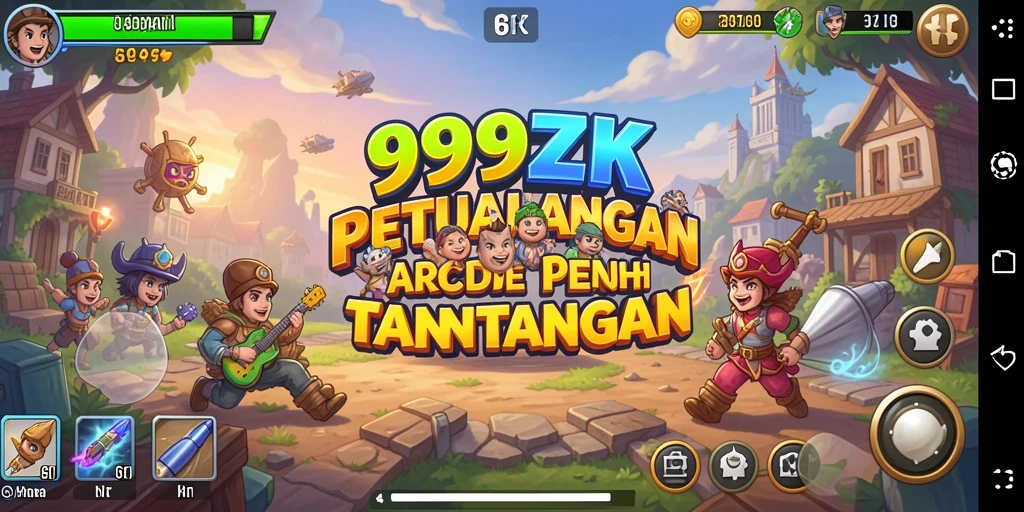 Screenshot permainan 999ZK dengan tampilan gameplay Arcade yang menarik.