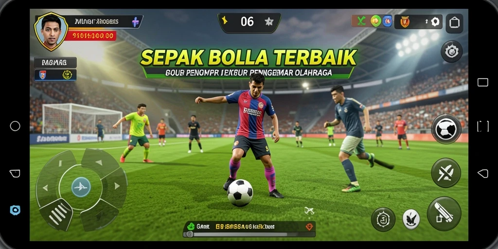 Tangkapan layar D06 menampilkan aksi mendebarkan dalam permainan sepak bola.