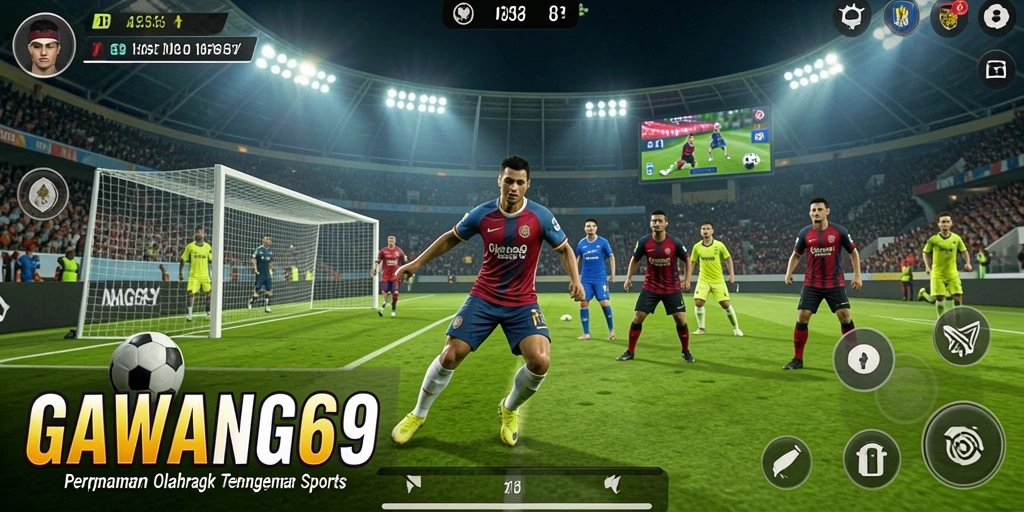 Screenshot GAWANG69 menampilkan aksi seru dalam permainan olahraga.