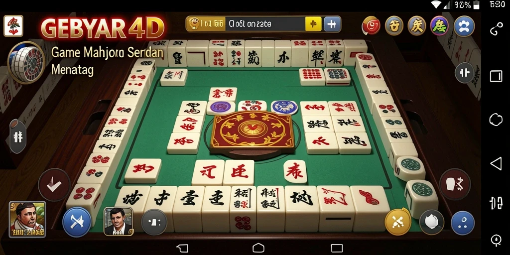 Tangkapan layar GEBYAR4D menampilkan gameplay Mahjong yang mengasyikkan.