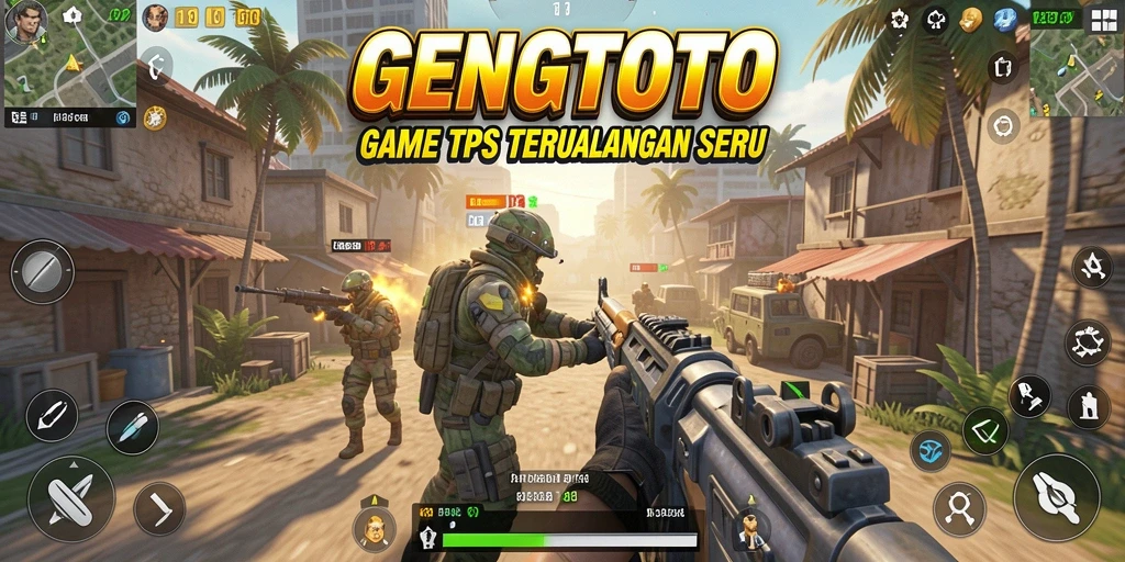 Menampilkan aksi seru dari gameplay GENGTOTO di mode TPS.