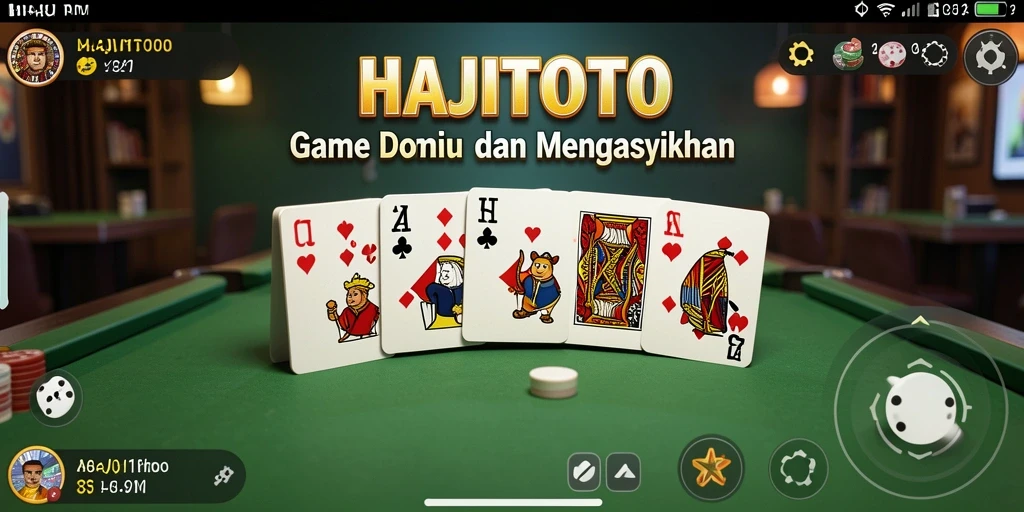 Tampilan gameplay seru dalam game Domino HAJITOTO.
