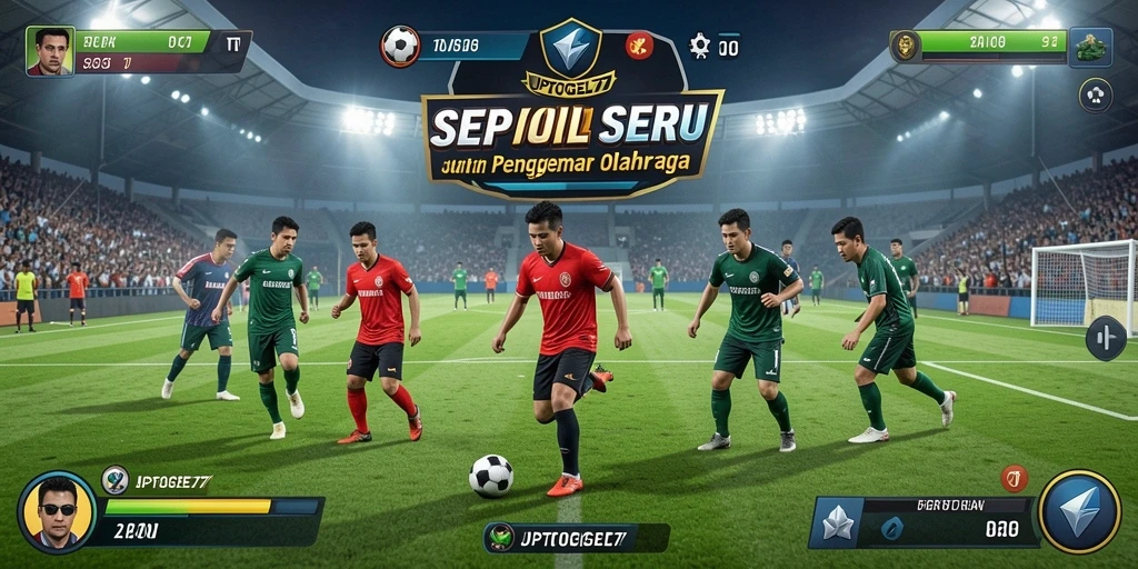 Tampilan menarik permainan sepak bola yang mendebarkan.