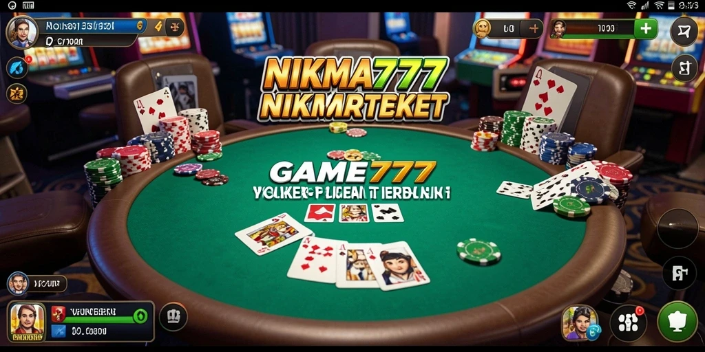 Screenshot gameplay NIKMAT777 yang menunjukkan serunya permainan poker.