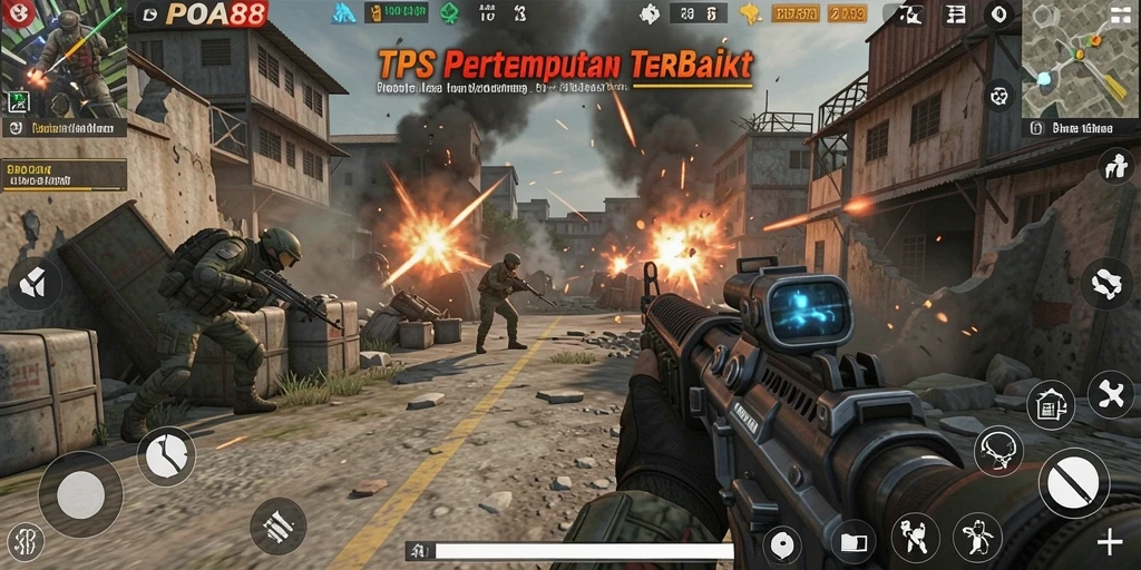 Screenshot utama POA88 menampilkan aksi pertempuran mendebarkan.