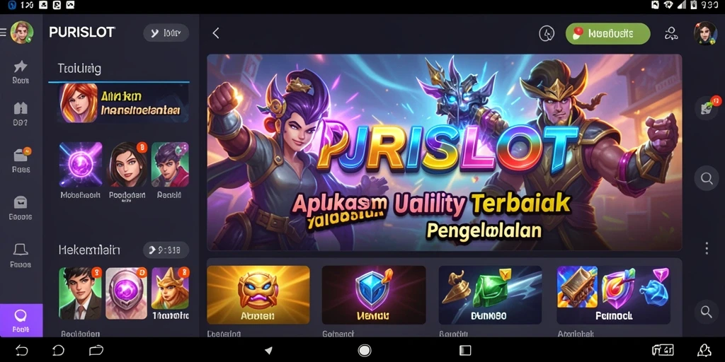 Tampilan gameplay PURISLOT yang intuitif dan efisien.