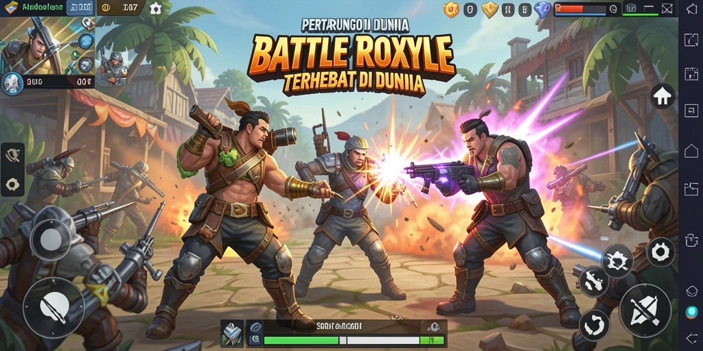 Tampilan aksi seru di gameplay Battle Royale SD107.